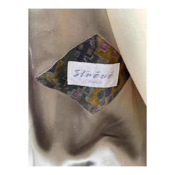 Vintage Streve Lamb Leather Coat Patchwork Open Front Oversized - Picture 10 of 11